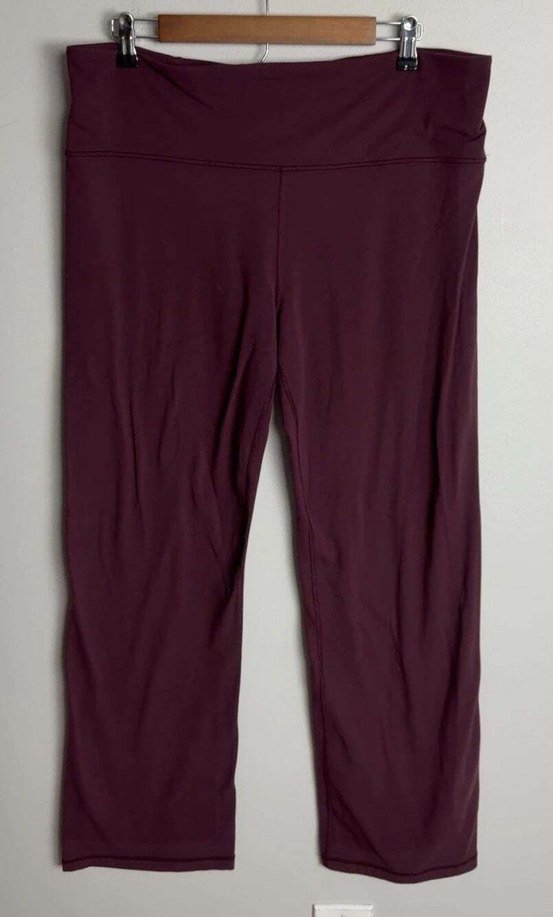 Athleta Elation Straight Leg Pants Plus Size 2X Maroon High Rise Women’s